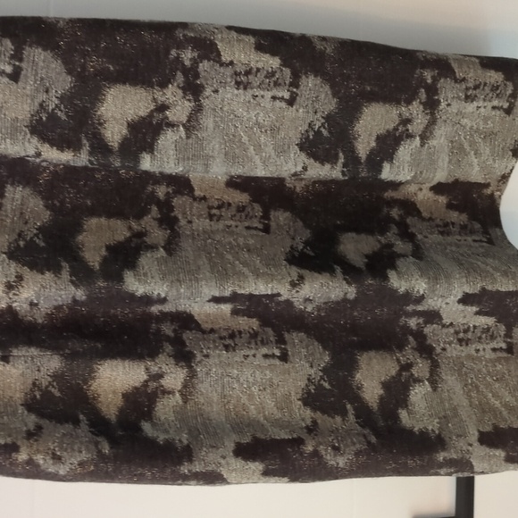 Banana Republic Wool Metallic Blend Abstract Print Sheath Midi Dress Career Sz14 - Picture 3 of 7